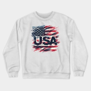 Usa Flag Crewneck Sweatshirt